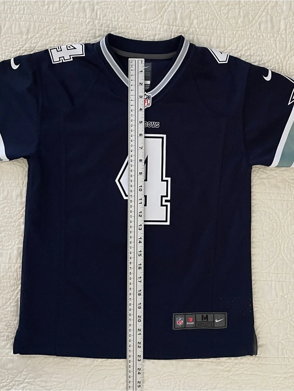 Nike NFL Youth #4 Dak Prescott Dallas Cowboys Game Jersey On Field Youth Size M